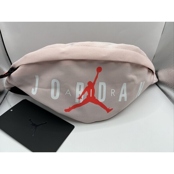 Nike Jordan Fanny Pack Hip Waist Belt Black Pink Bag Crossbody 9B0533 New - Picture 1 of 9